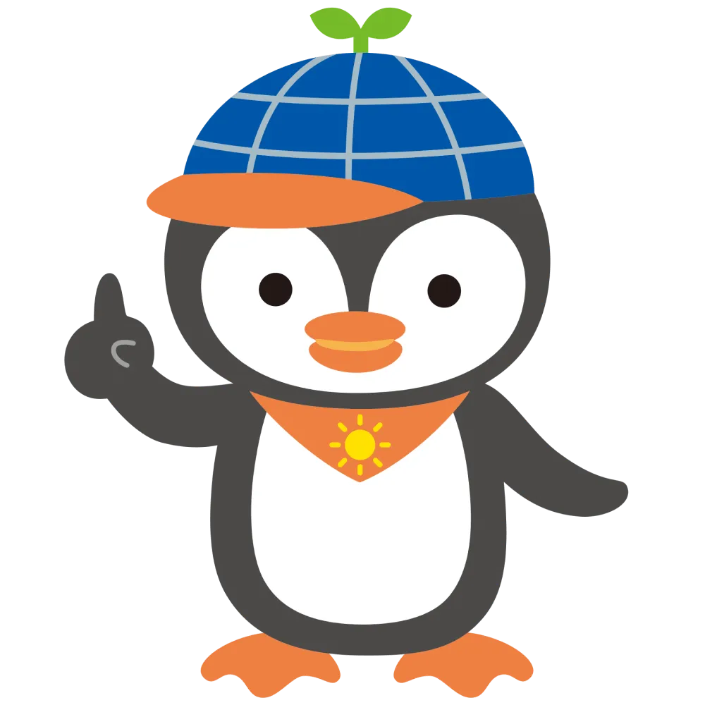 有水未来家キャラクター・キャップペンギン