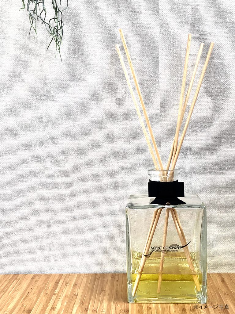 シンプルな白の背景と調和するディフューザー
